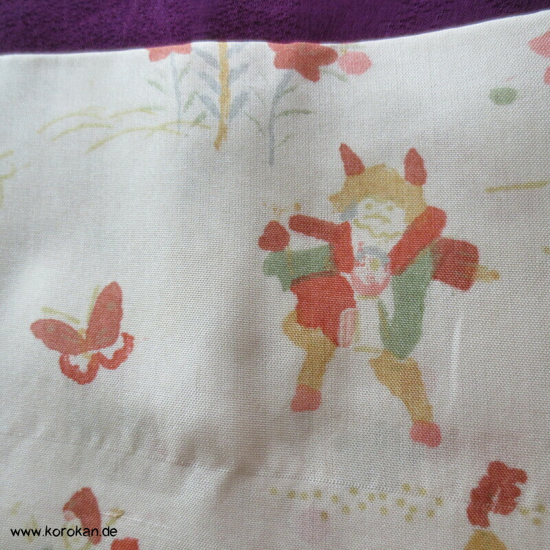pflaumenlila Shibori Sakura Haori Seidendamast