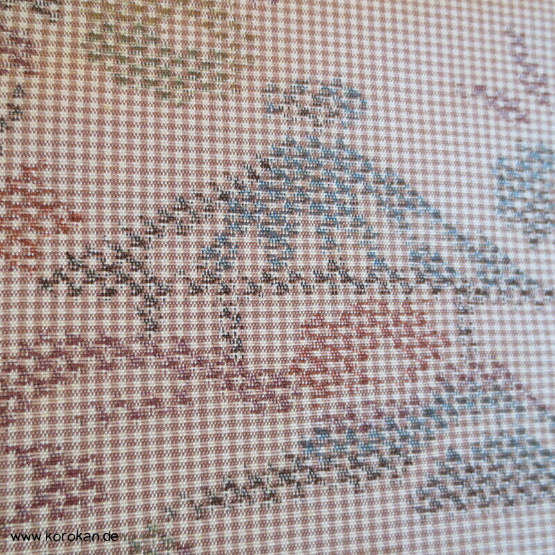Landschaft Kasuri feine leichte Tsumugi Kimono Seide