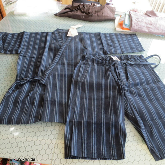 Jinbei Kimono - kurzer Pyjama Zweiteiler Shijira Baumwolle