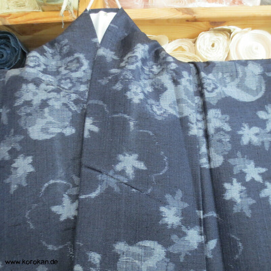 Japan fließende Muster Kasuri Tsumugi Seiden Kimono