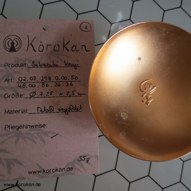 flache 24 K vergoldete Schalen - Sakazuki, Varianten