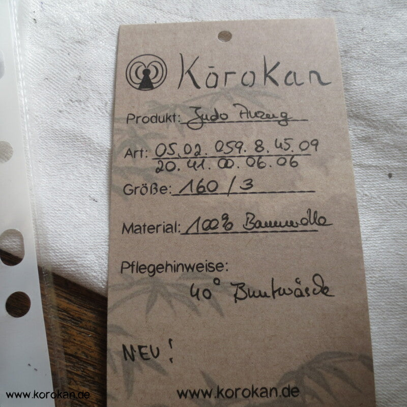 Judo Anzug / Samue, weiß, neu Gr. 160