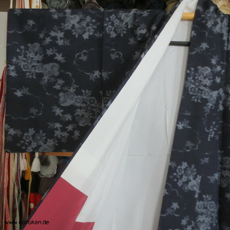 Japan fließende Muster Kasuri Tsumugi Seiden Kimono