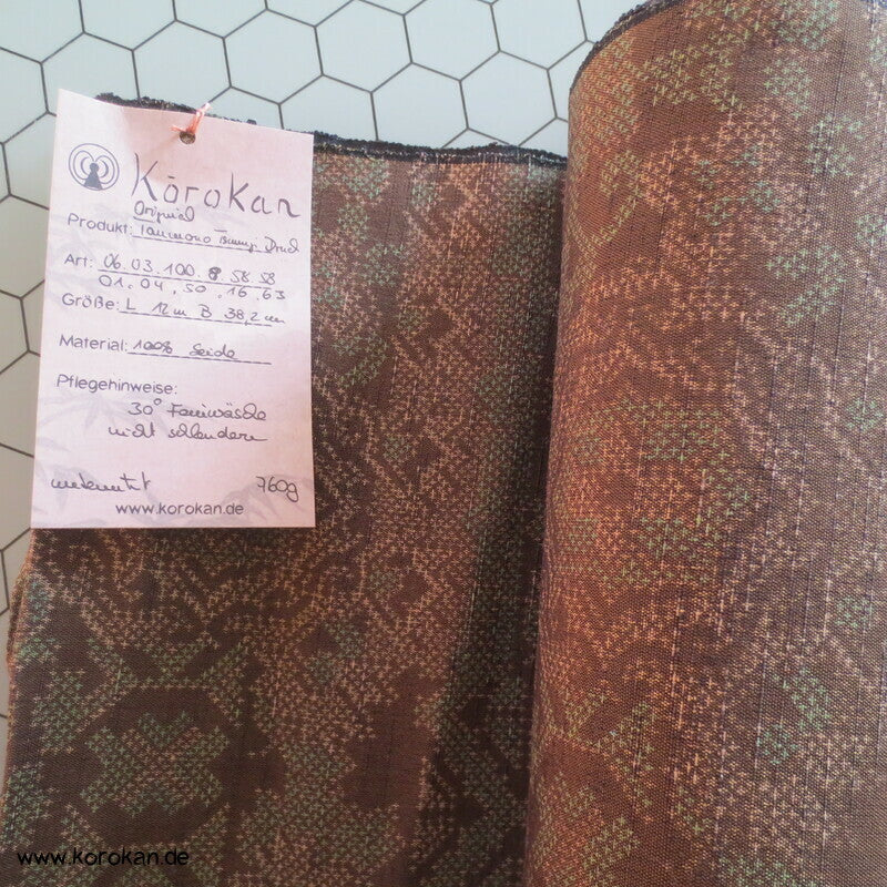 japanischer Stoffrolle Patchwork Druck Tsumugi Kimono Seide
