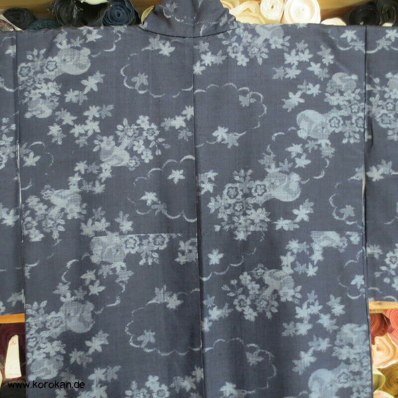 Japan fließende Muster Kasuri Tsumugi Seiden Kimono
