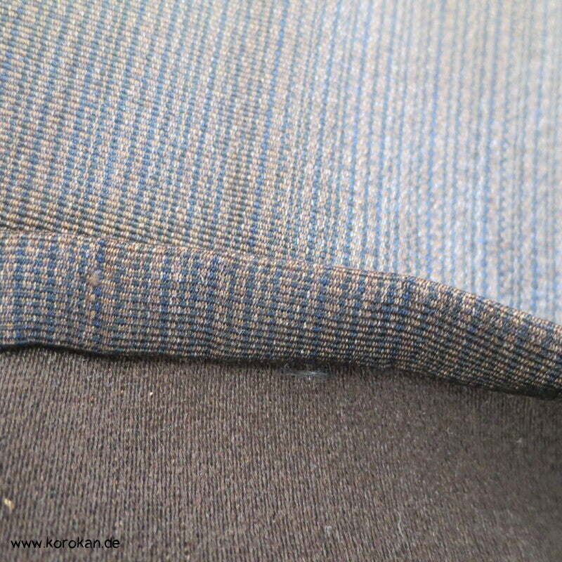 braun schwarz gestreifte Hakama - Umanori Seidenrips Kimono Hose