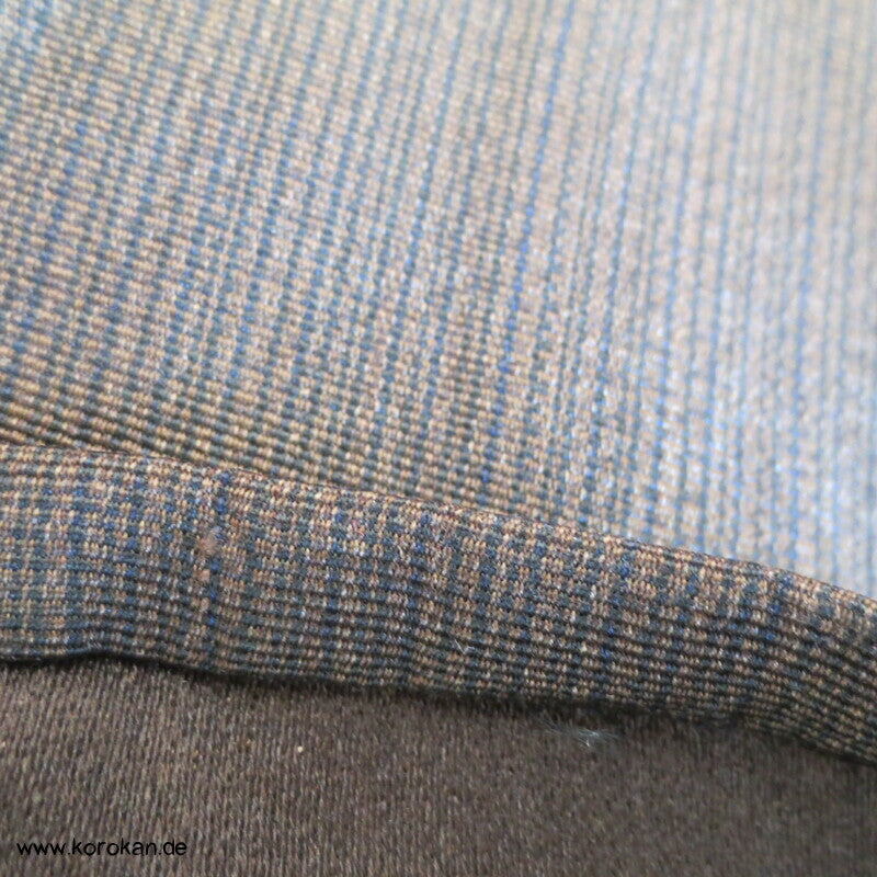 braun schwarz gestreifte Hakama - Umanori Seidenrips Kimono Hose