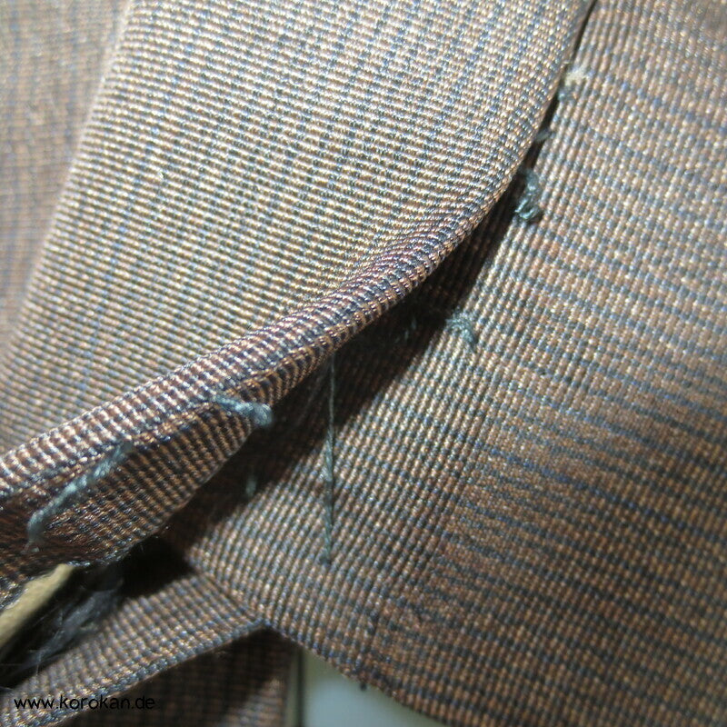 braun schwarz gestreifte Hakama - Umanori Seidenrips Kimono Hose