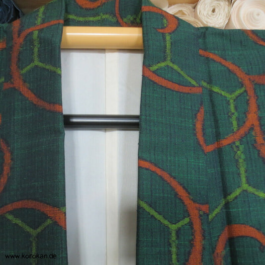 Japan Kikko, Arabeske Kasuri Tsumugi Seiden Kimono