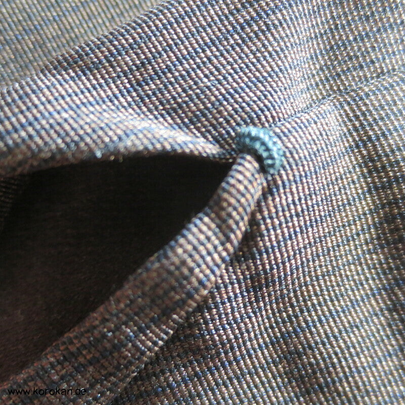 braun schwarz gestreifte Hakama - Umanori Seidenrips Kimono Hose