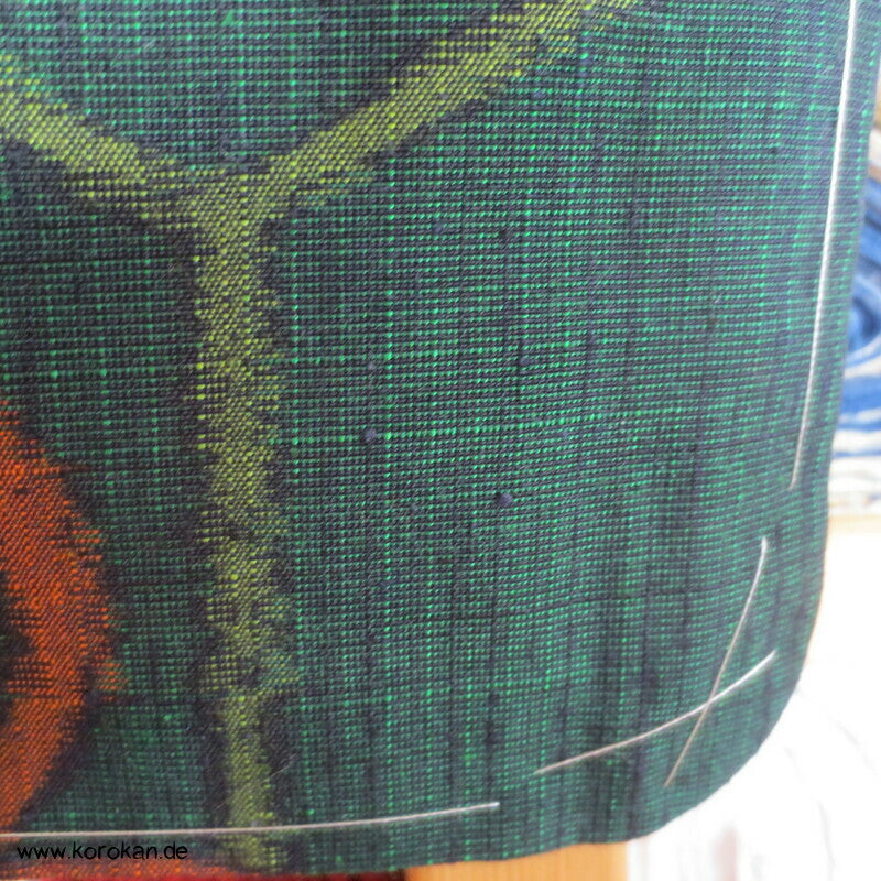 Japan Kikko, Arabeske Kasuri Tsumugi Seiden Kimono