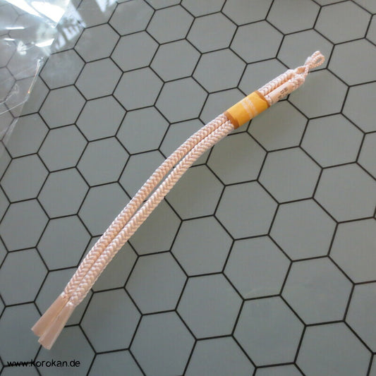 Haori Himo - Seide, weiß, neu, quadratischer Querschnitt