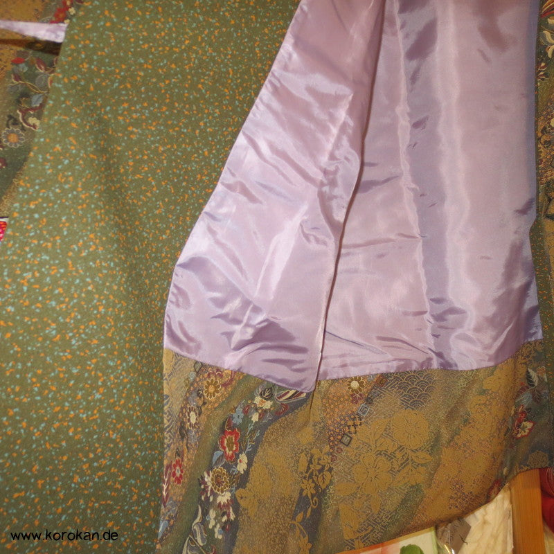 feine Blumen Diagonal Dochugi Kimonojacke