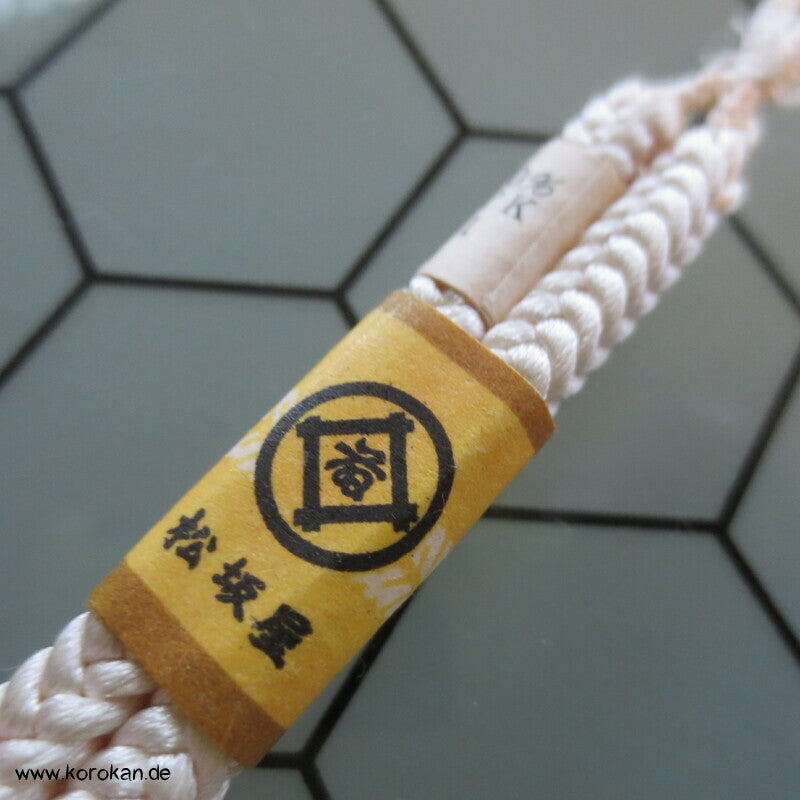 Haori Himo - Seide, weiß, neu, quadratischer Querschnitt