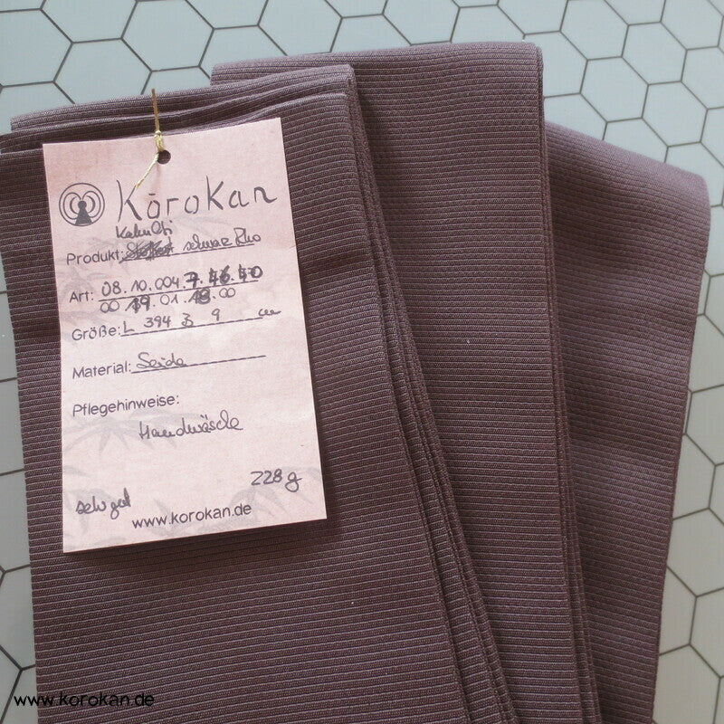 Kaku Seiden Obi Kimono Gürtel braun Rips