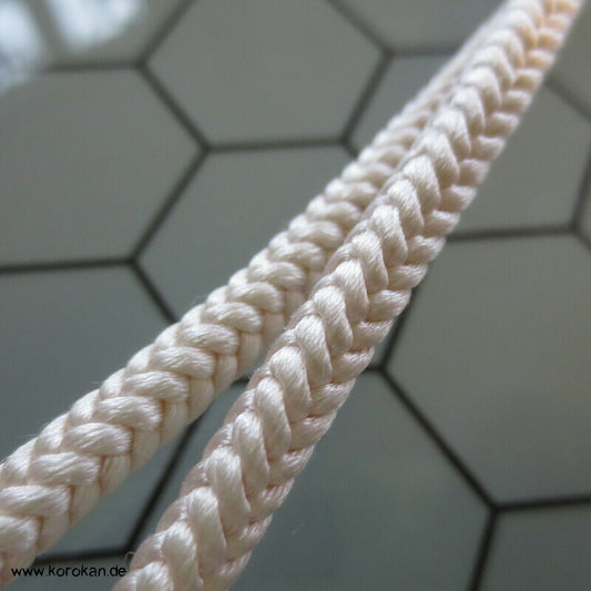 Haori Himo - Seide, weiß, neu, quadratischer Querschnitt