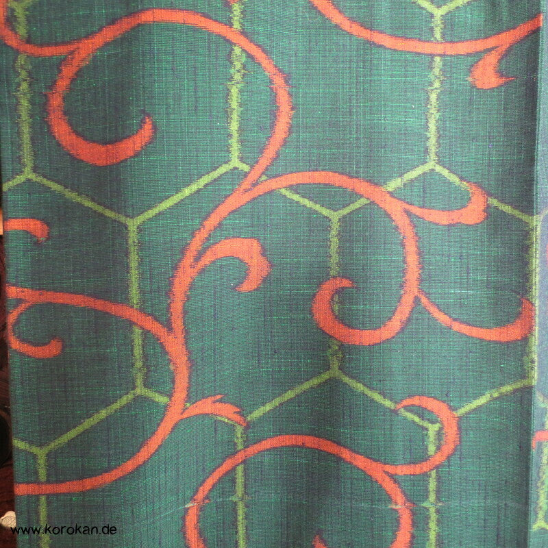 Japan Kikko, Arabeske Kasuri Tsumugi Seiden Kimono
