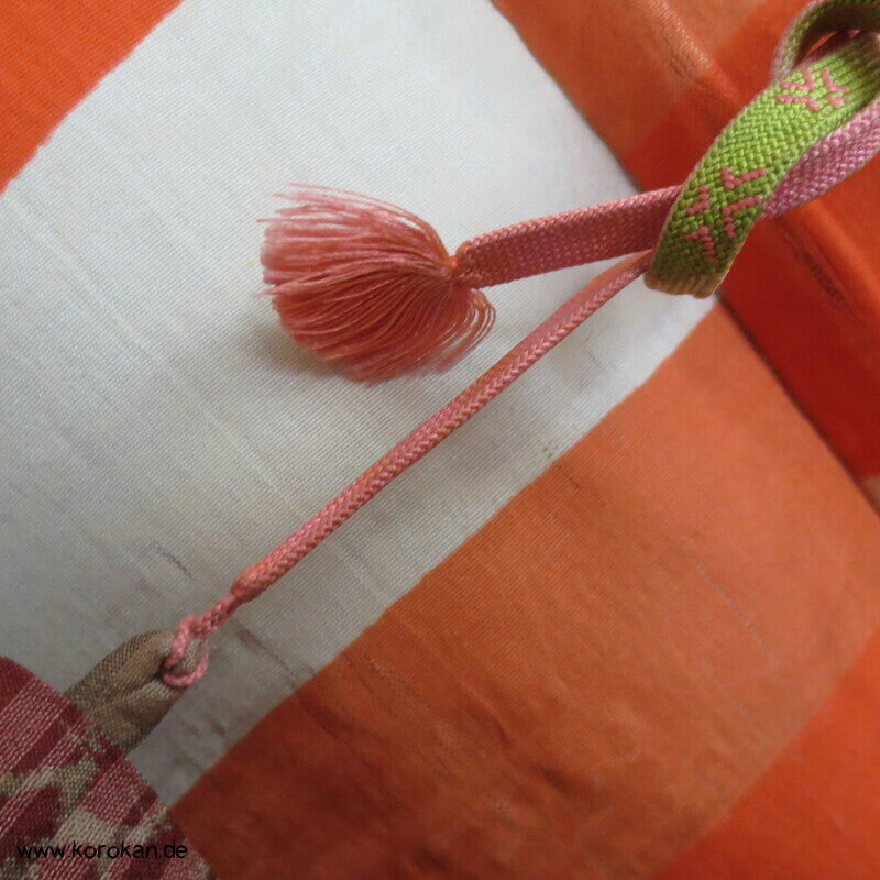 Chrysanthemen Haori Kimonojacke , Meisen Seide, Himo