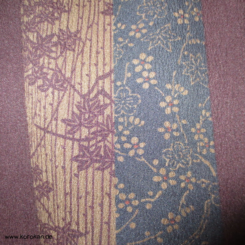gedeckte Blumenstreifen Dochugi Kimonojacke