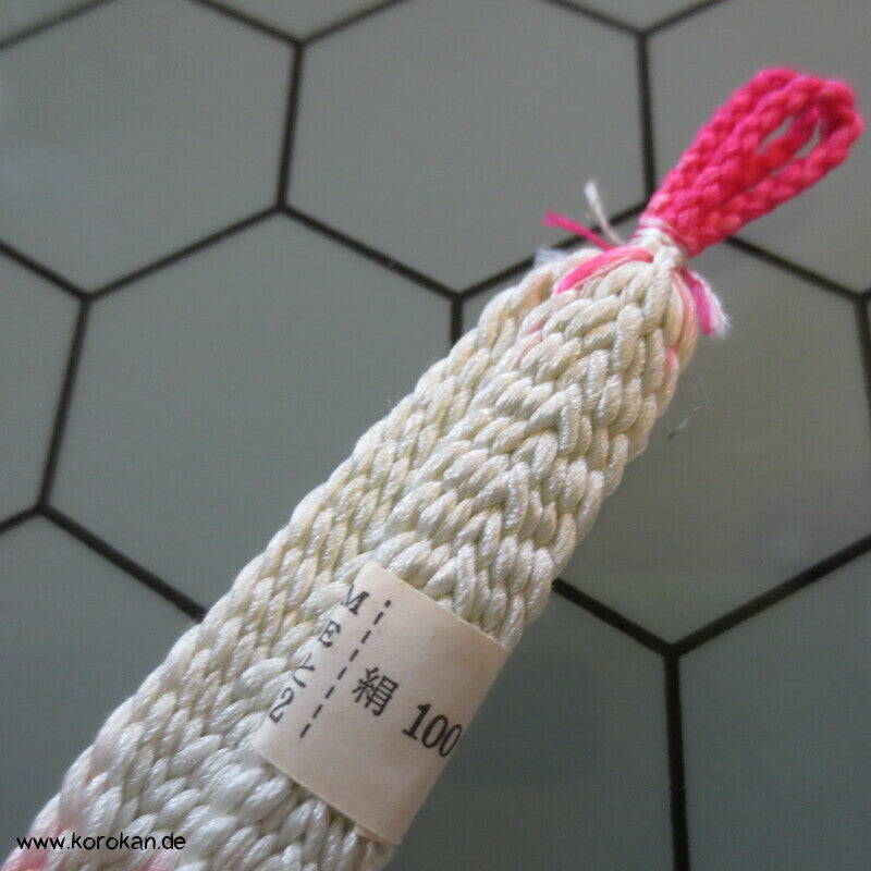 Haori Himo - Seide - pink weiß Verlauf