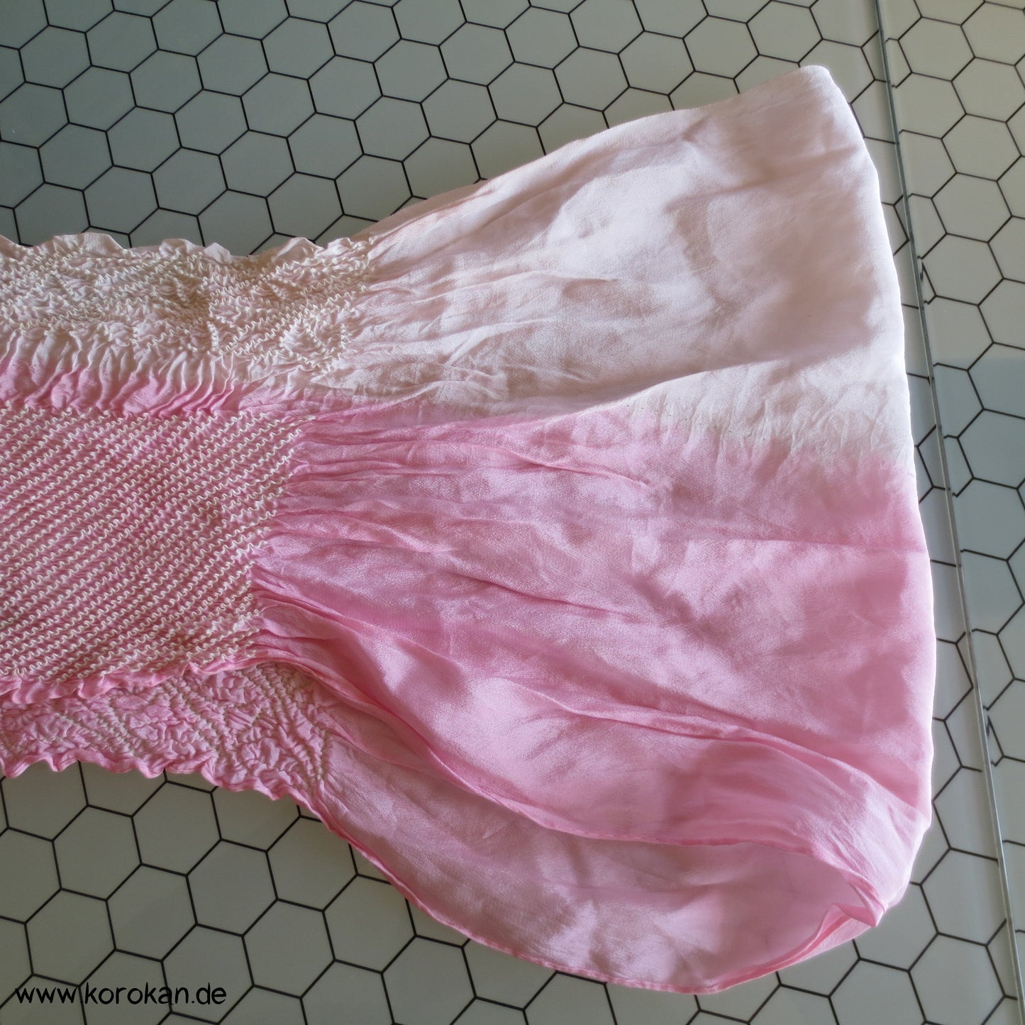 Shibori Farbverlauf diagonal Obiage