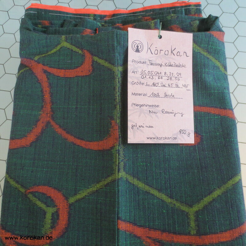 Japan Kikko, Arabeske Kasuri Tsumugi Seiden Kimono