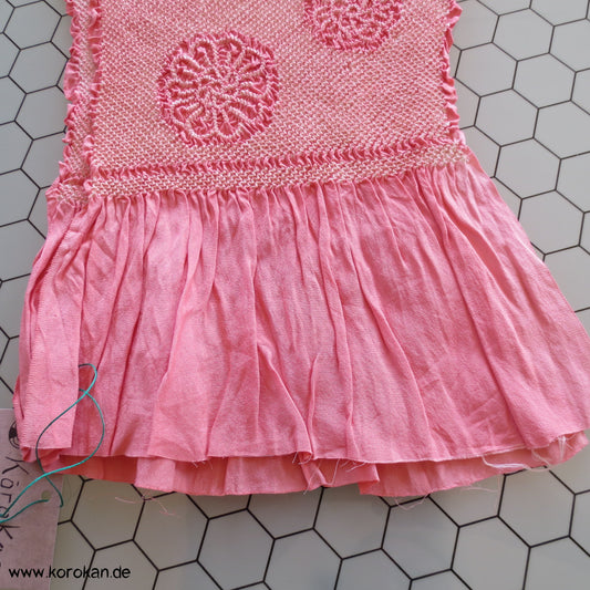 Shibori Chrysanthemen Obiage, dicker Pongé