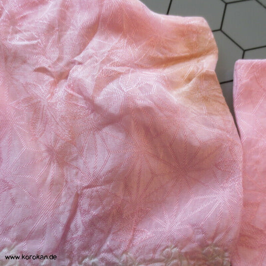 rosa Asanoha Seide mit Shibori Punkten Date Jime / Himo