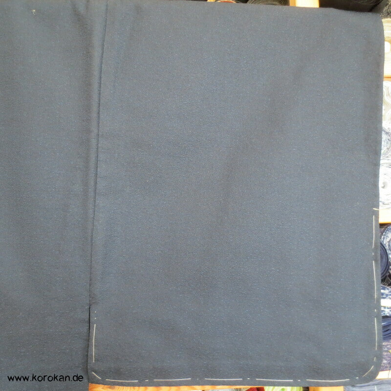 "5" blaubraunschwarze melierte Wolle Hitoe Kimono
