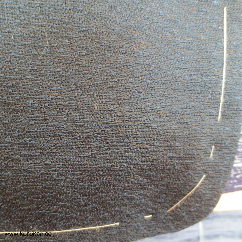 "5" blaubraunschwarze melierte Wolle Hitoe Kimono