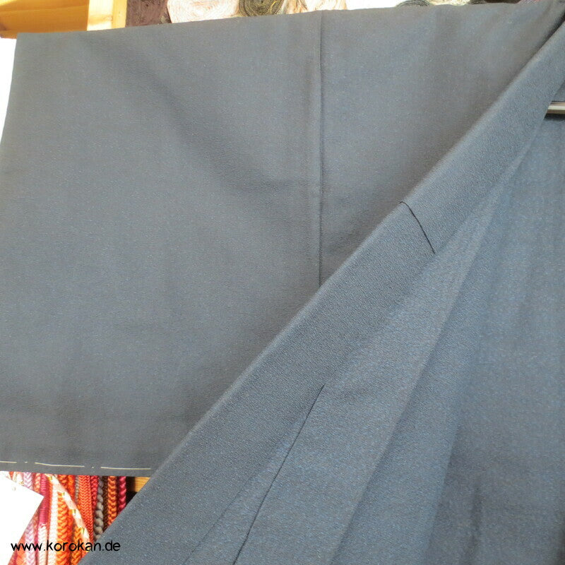 "5" blaubraunschwarze melierte Wolle Hitoe Kimono