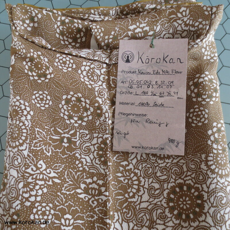 Edo Komon Mille Fleur Komon Seidencrepe Kimono - unbenutzt