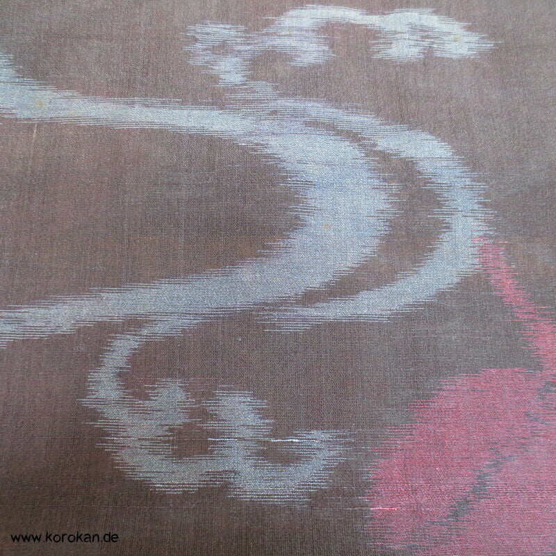 Japan Art Deco Nandina am Fluss Hitoe Kimono, steifes Sha Seidengewebe