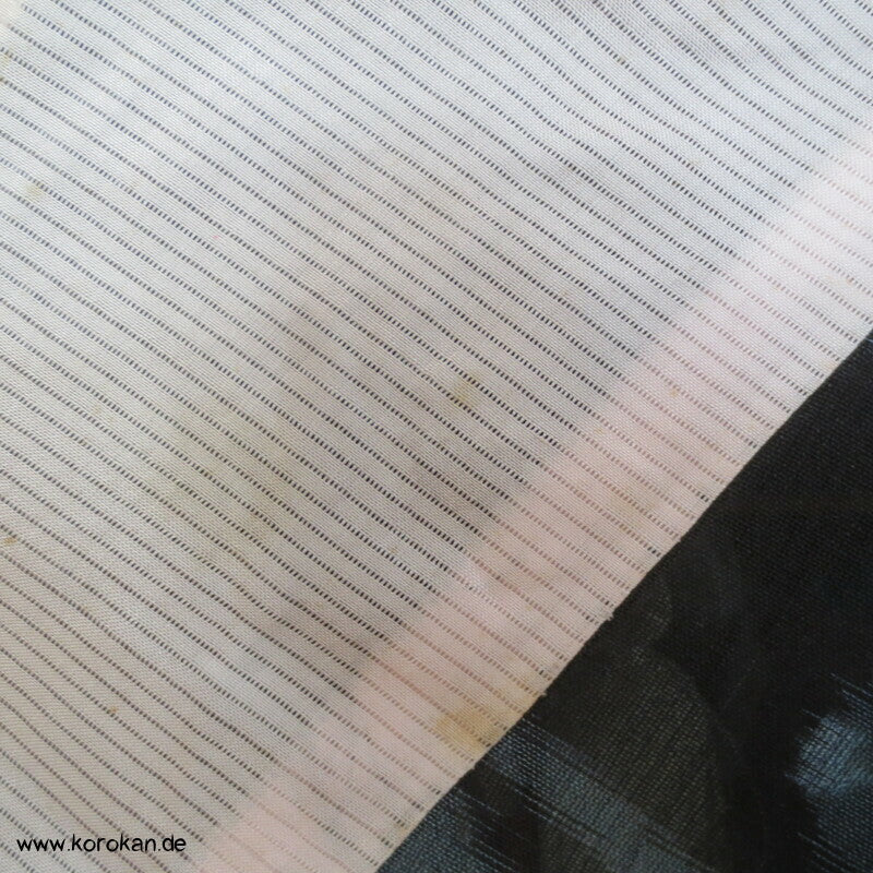 Japan Art Deco Nandina am Fluss Hitoe Kimono, steifes Sha Seidengewebe