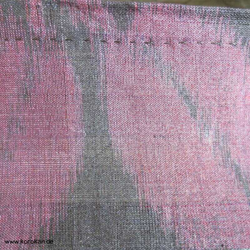Japan Art Deco Nandina am Fluss Hitoe Kimono, steifes Sha Seidengewebe