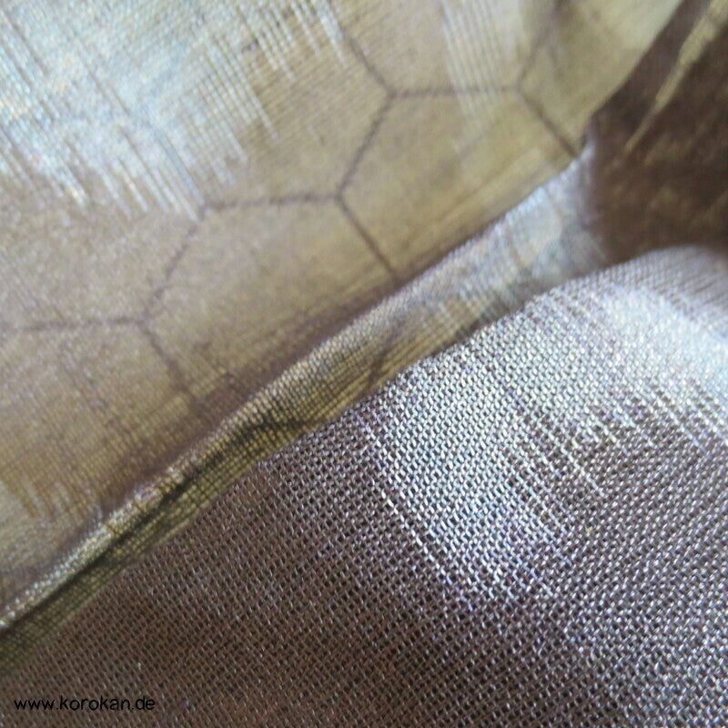 Japan Art Deco Nandina am Fluss Hitoe Kimono, steifes Sha Seidengewebe