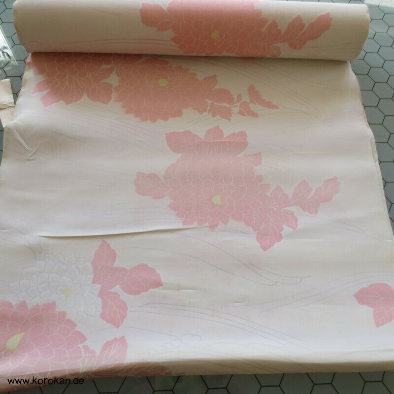 Blüten Seidentaft Haori Kimono Schulter Futter