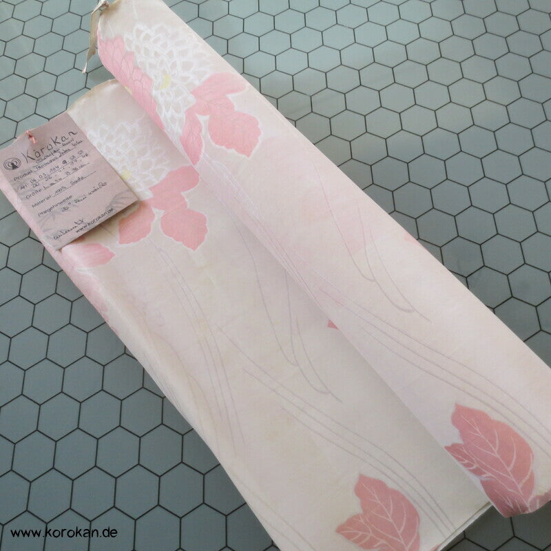 Blüten Seidentaft Haori Kimono Schulter Futter