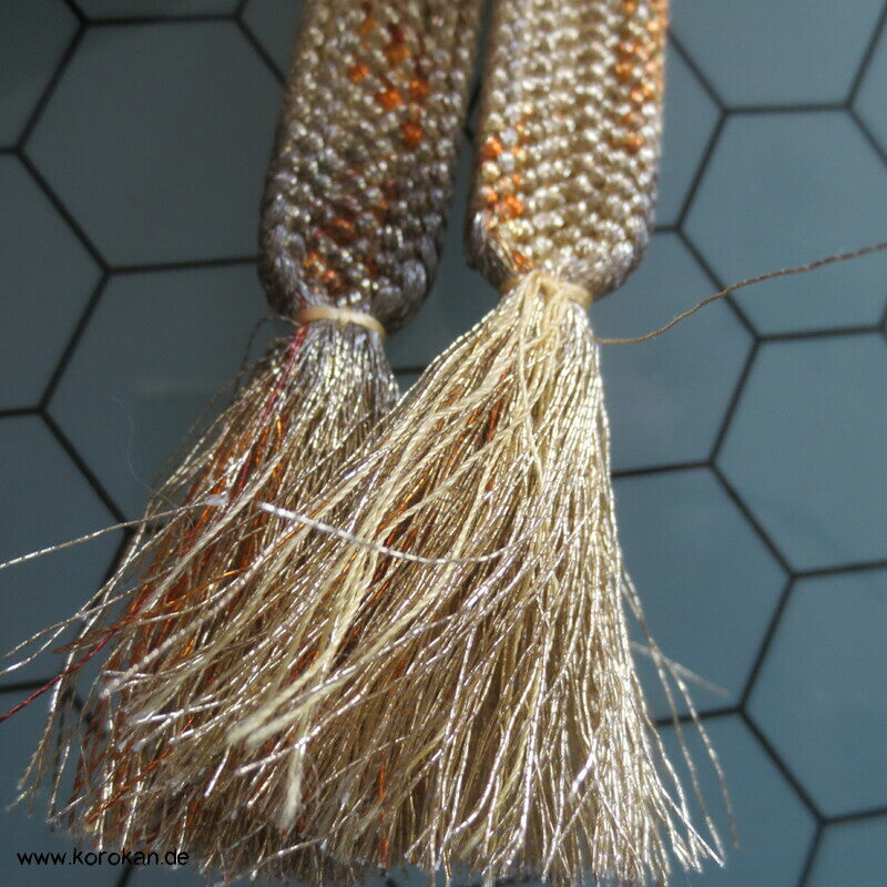 Fischschuppen Obijime, Seide / Lurex, schillernde Oberfläche