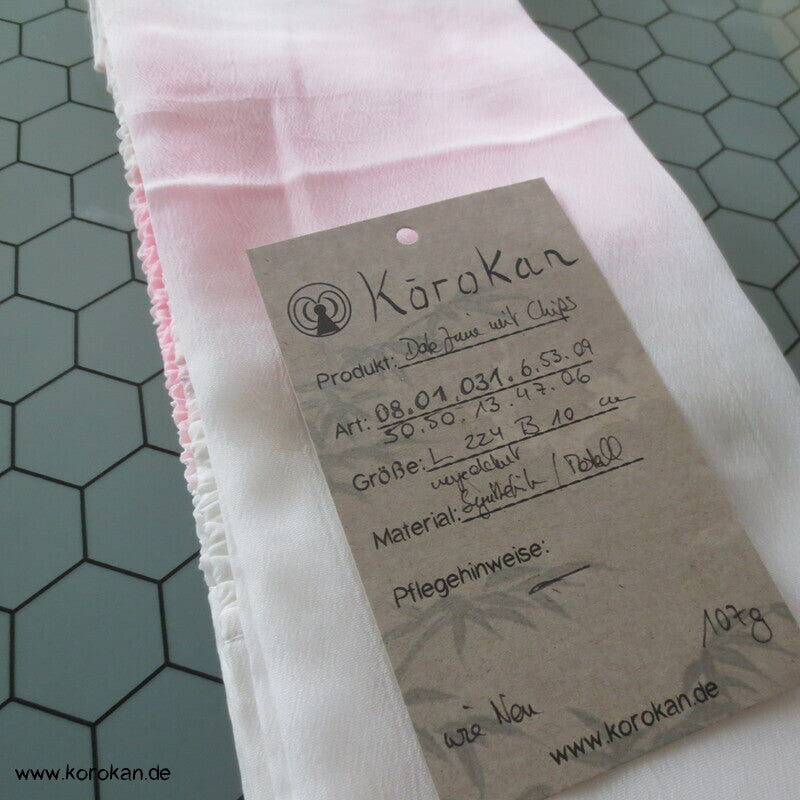 rosa Datejime mit Elastik, Mittelverstärkung, Korin Clips