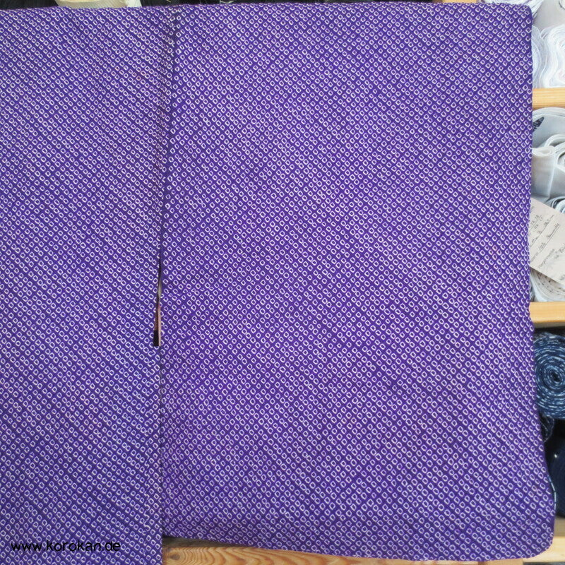 blauviolette Full Shibori Seiden Haori
