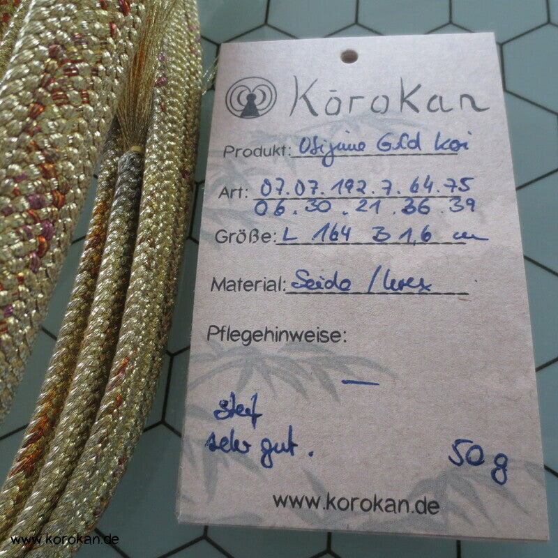Fischschuppen Obijime, Seide / Lurex, schillernde Oberfläche