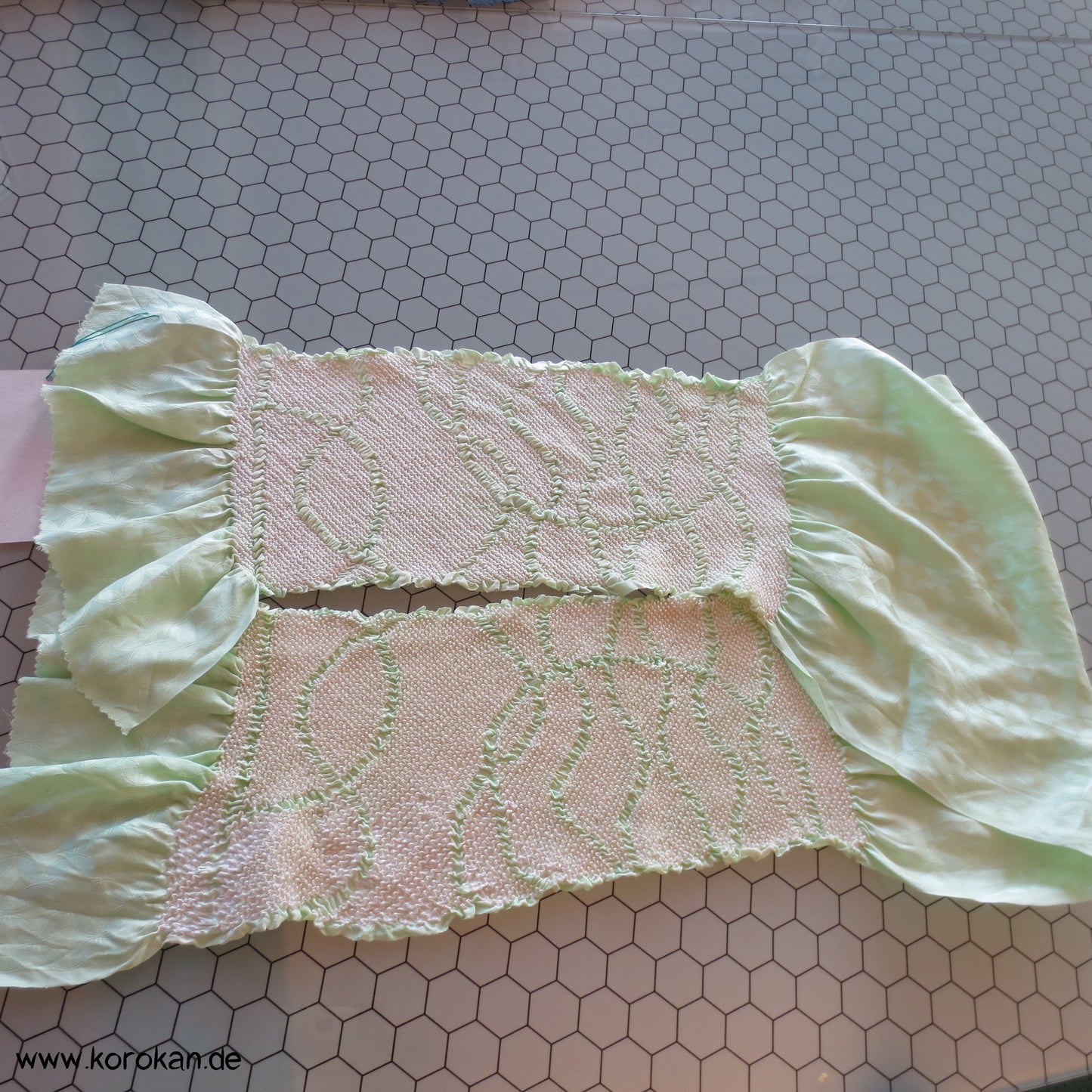 Shibori Shippo überlappende Kreise Obiage