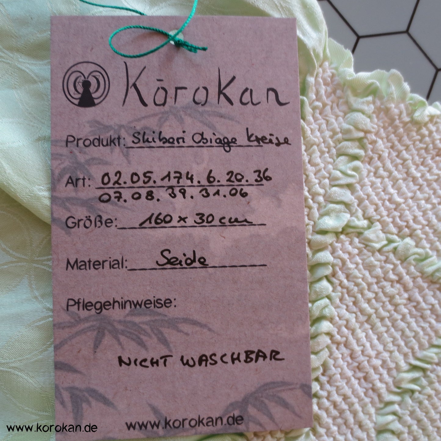 Shibori Shippo überlappende Kreise Obiage