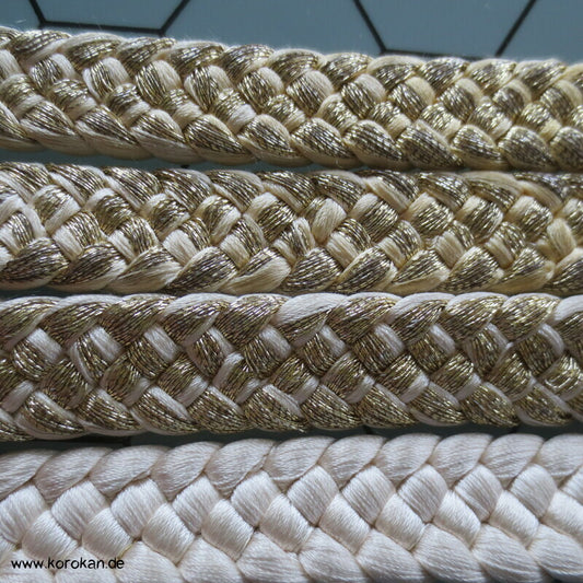 gelbweiß gold Obijime, Seide / Lurex