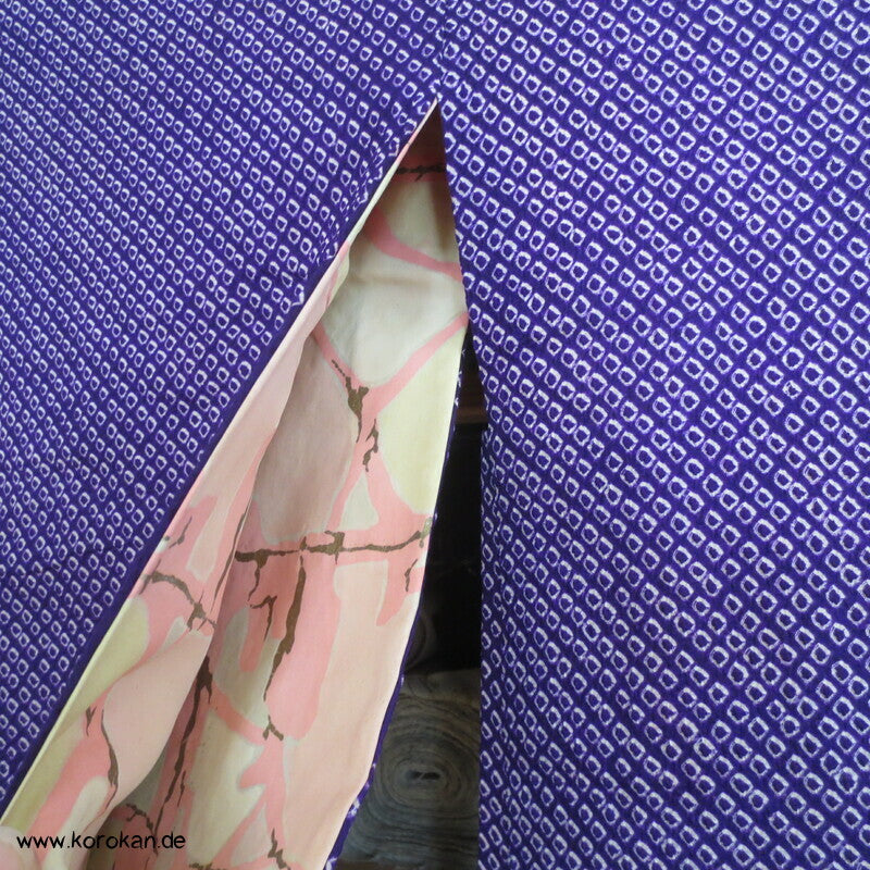 blauviolette Full Shibori Seiden Haori