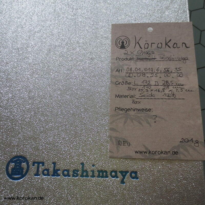 Takashimaya Box mit zwei schwarzen Obiage