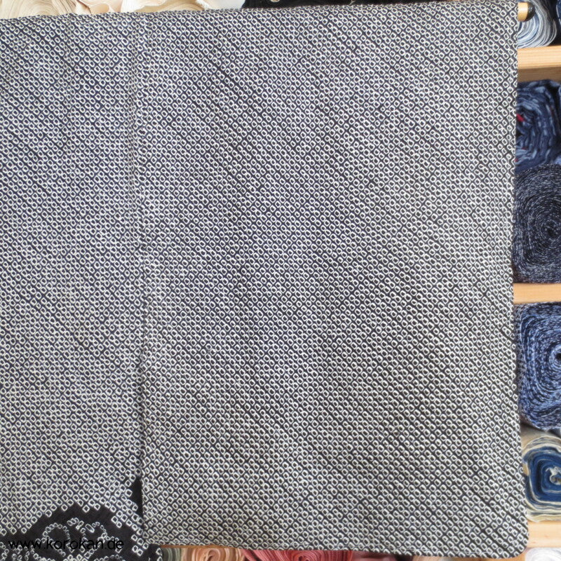 Full Shibori Fächer Seidendamast Haori Kimono Jacke
