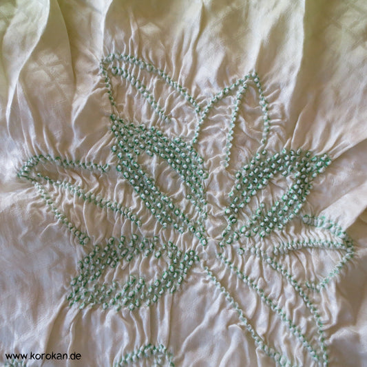 Shibori grüne Blätter Geflecht Obiage