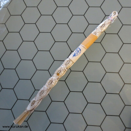 Haori Himo - Seide, weiß silber Tatewaku